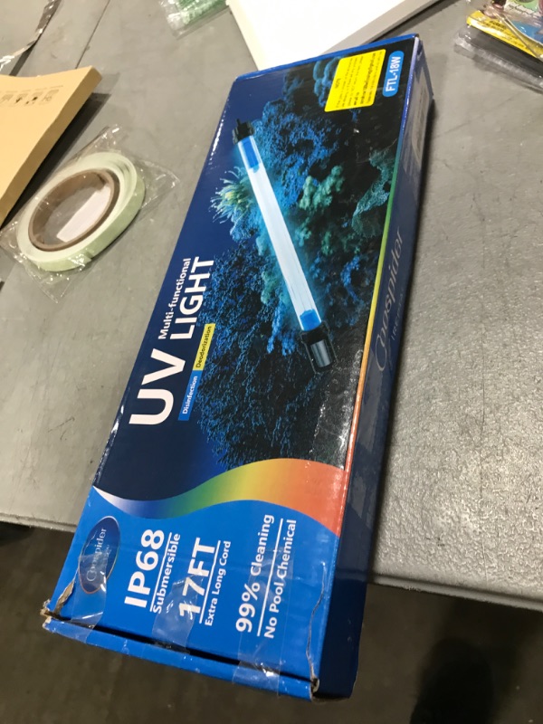 Photo 1 of 18W Aquarium UV Light for 100-1000 Gallon, UV Pond Water Clarifier for Koi Pond, Swimming Pool, Spa, Large Fish Tank, Cold Plunge UV Light for Pond Algae Control
