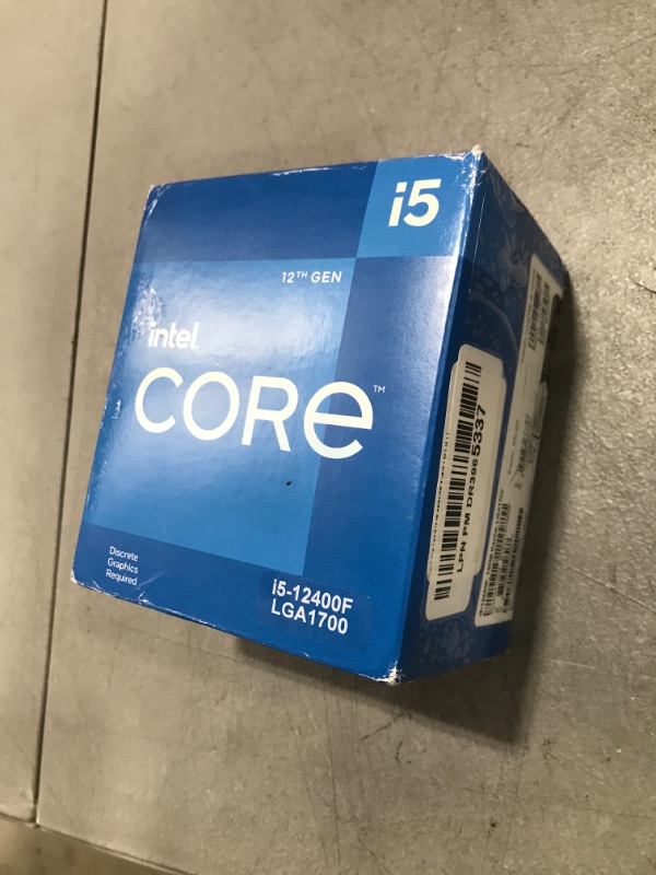 Photo 1 of Intel Core i5-12400F Alder Lake CPU LGA 1700 2.5 GHz 6-Core 65W 18MB Cache Desktop Processor