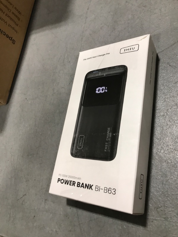 Photo 1 of INIU Power Bank, 25000mAh 100W USB C Laptop Portable Charger, PD QC Fast Charging 3-Output Battery Pack, Travel Charger for Laptop MacBook iPad Tablet Steam Deck iPhone 16 15 14 Pro Samsung S22 etc