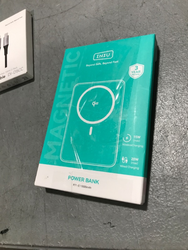 Photo 1 of INIU Magnetic Portable Charger, Slim Qi2 Certified 5000mAh 20W Magnetic Power Bank, USB C in&Out Wireless Battery Pack Phone Charger, Only for iPhone 16/15/14/13/12 Series, Pink