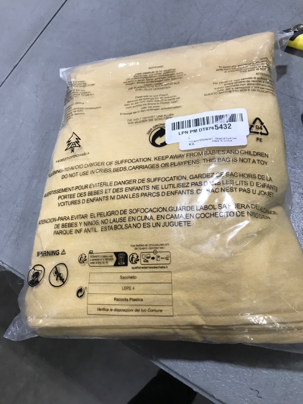Photo 1 of F.Y.Dreams 100% Washed Cotton Duvet Cover for Weighted Blanket 48x72 inches with 8 Ties, Zipper on Long Side/Yellow/Just Duvet Cover