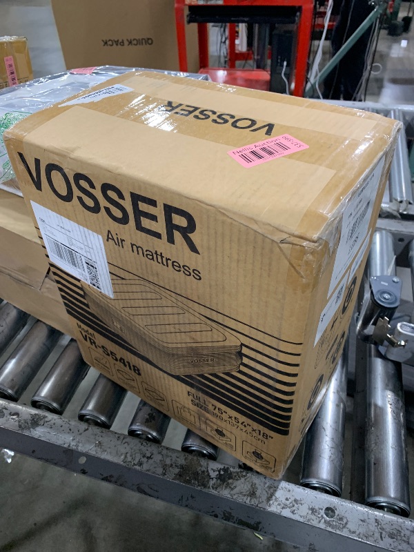Photo 1 of VOSSER Air Mattress Full with Built in Pump,18''Inflatable Mattress of Upgraded Vertical Beams,Self Inflatable/Deflation Blow Up Mattress in 3 Mins,Flocked Top Airbed with Carry Bag for Home, Camping