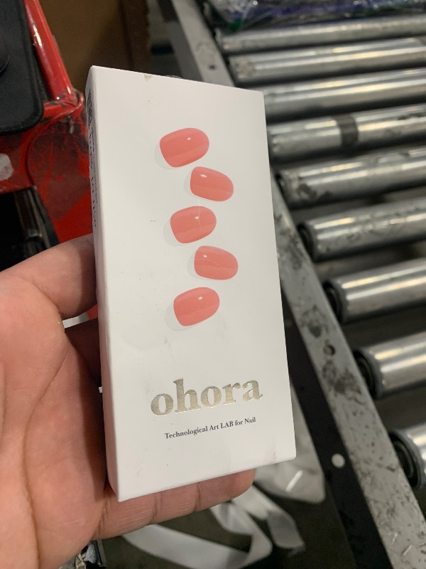 Photo 1 of ohora Semi Cured Gel Nail Strips (N Cream Glow) - Pink, Solid, Works with Any UV/LED Lamps, Salon-Quality, Long Lasting, Easy to Apply & Remove - Includes 2 Prep Pads, Nail File & Wooden Stick