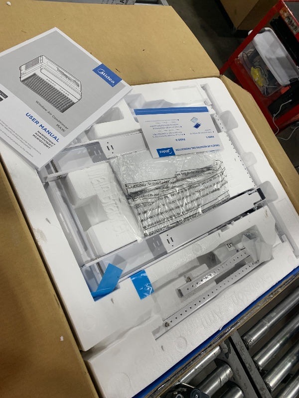 Photo 1 of Midea 8,000 BTU U Shaped Smart Inverter Window Air Conditioner, Cools up to 350 Sq. Ft., Ultra Quiet with Open Window Flexibility, Works with Alexa/Google Assistant, 35% Energy Savings, Remote Control