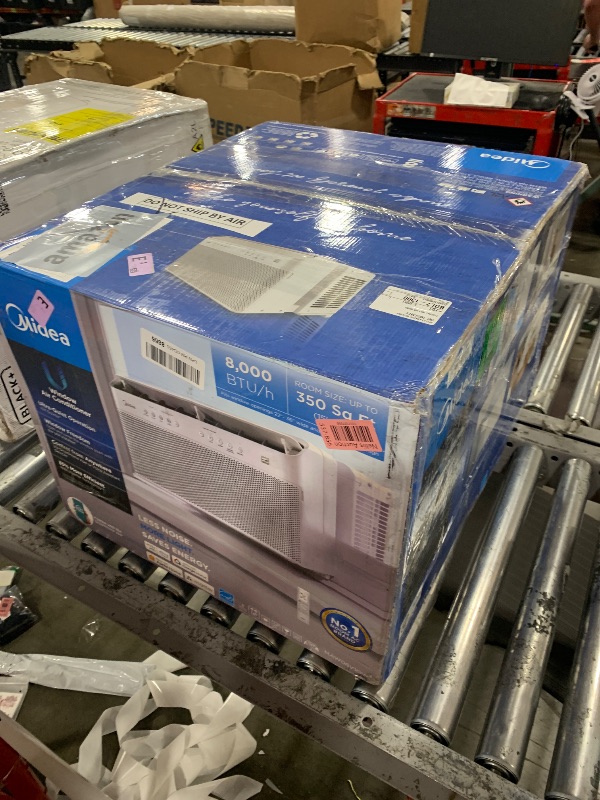 Photo 1 of Midea 8,000 BTU U Shaped Smart Inverter Window Air Conditioner, Cools up to 350 Sq. Ft., Ultra Quiet with Open Window Flexibility, Works with Alexa/Google Assistant, 35% Energy Savings, Remote Control