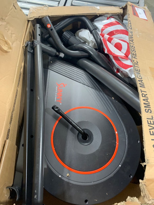 Photo 1 of Sunny Health & Fitness Smart Elliptical Machine w/300LB Capacity & Pulse Sensor Built-in, 12" Stride Equipment for Home Cardio Exercise & Magnetic Cross-Training, Free SunnyFit App Bluetooth Connect