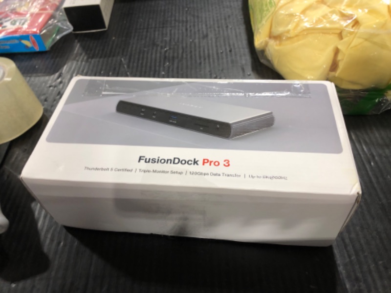 Photo 1 of iVANKY Intel Certified Thunderbolt 5 Dock, FusionDock Pro 3 Docking Station Dual 6K@60Hz for MacBook M1/M2/M3/M4 Pro/Max, Triple Display for Windows TB5/4, 180W Power, 120Gbps, 2.5GbE 11-in-1 Hub