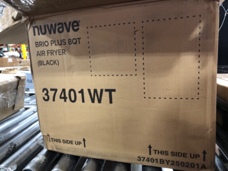 Photo 1 of Nuwave Brio Plus Air Fryer 8 Qt, New & Improved, PFAS-FREE, 7 Digital One-Touch Cook Functions that AIR FRY, BAKE, ROAST, DEHYDRATE, TOAST, REHEAT, PREHEAT, 150 Presets, 50°F~400°F, 700/1500/1800W
