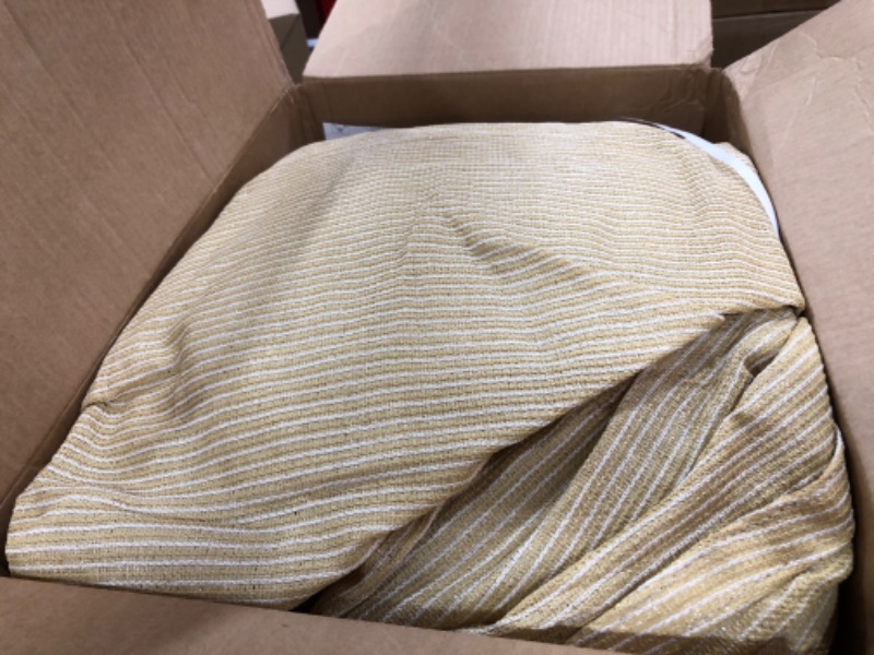 Photo 1 of ShadeMart 12' x 20' Beige Sun Shade Sail UPF50 Rectangle Canopy Fabric Cloth Screen smTAPR1220, Water and Air Permeable & UV Resistant, Heavy Duty, Carport Patio Outdoor - (We Customize Size)