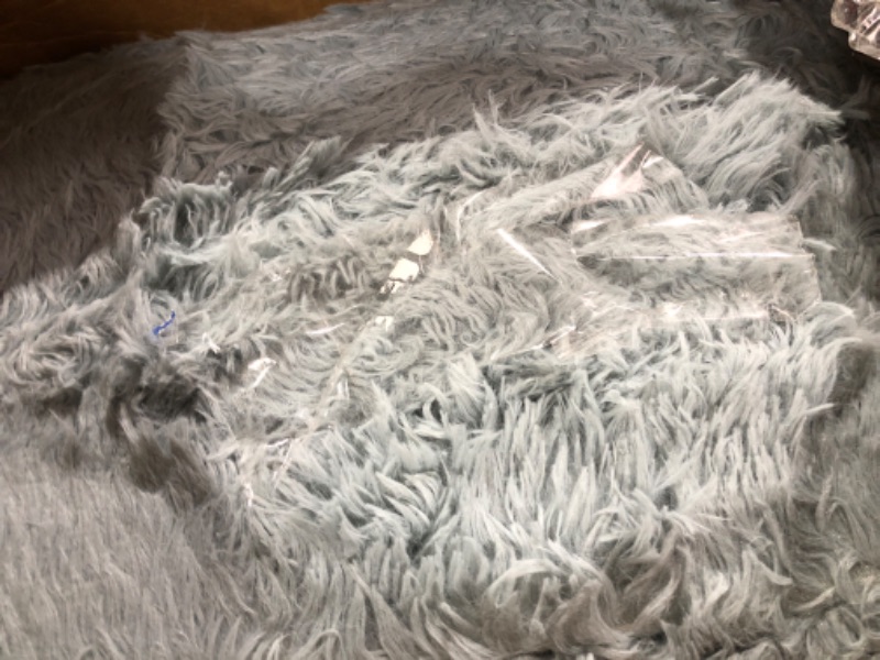 Photo 1 of Merelax Soft Modern Indoor Large Shaggy Rug for Livingroom Bedroom Dorm Kids Room Home Decorative, Non-Slip Plush Fluffy Furry Fur Area Rugs Comfy Nursery Accent Floor Carpet 8x10 Feet, Grey