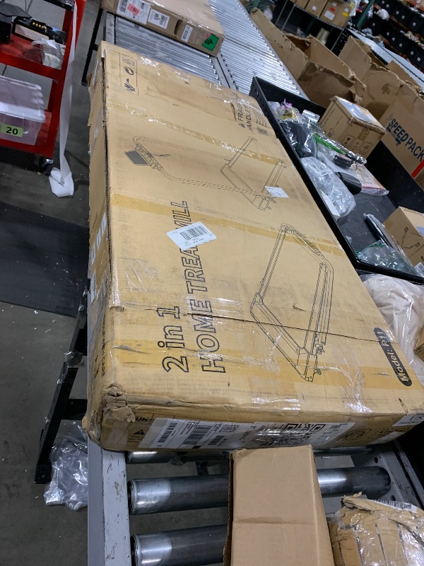 Photo 1 of Acezoe Walking Pad Treadmill with Incline and Handle Bar, 2 in 1 Folding Treadmills for Home Small Office, 300lbs Portable Compact Under Desk Treadmill with Remote Control, LED Display and Apps