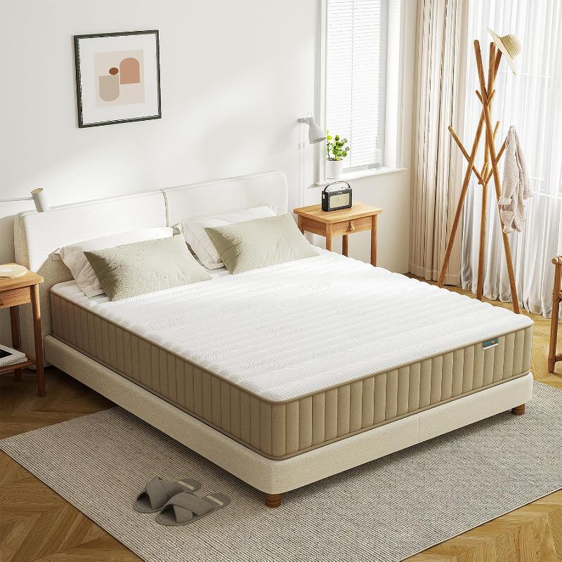 Photo 1 of Full Mattress Firm, PurrJoys10 Inch Full Size Mattress in a Box,Hybrid Memory Foam Double Mattress with Individual Pocket Spring for Motion Isolation & Pressure Relief, CertiPUR-US
