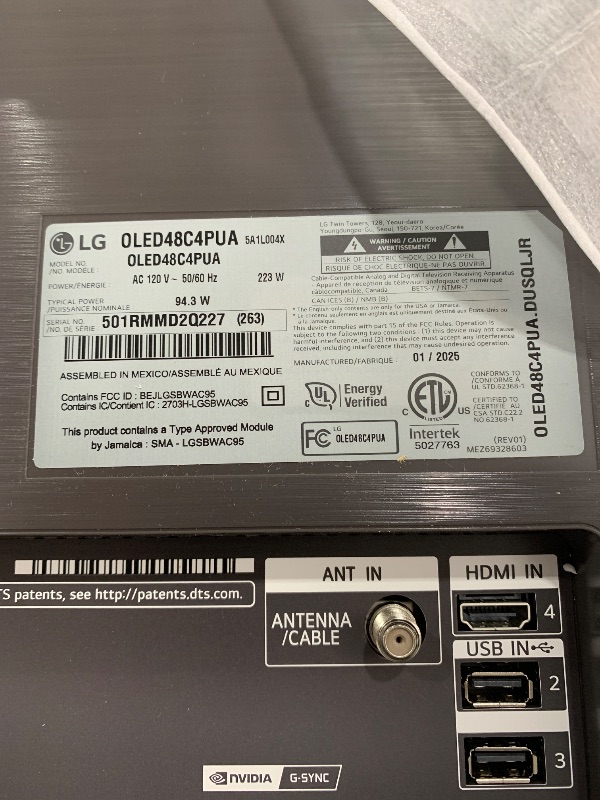 Photo 1 of  FOR PARTS LG 48-Inch Class OLED evo C4 Series Smart TV 4K Processor Flat Screen with Magic Remote AI-Powered with Alexa Built-in (OLED48C4PUA, 2024),Black