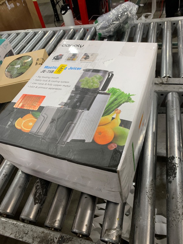Photo 1 of Cold Press Juicer, 5.8" Wide Feed Chute Juice Extractor Machine with 400W, High Juice Yield, Slow Masticating Juicer for Whole Vegetables & Fruits, Premium Silver