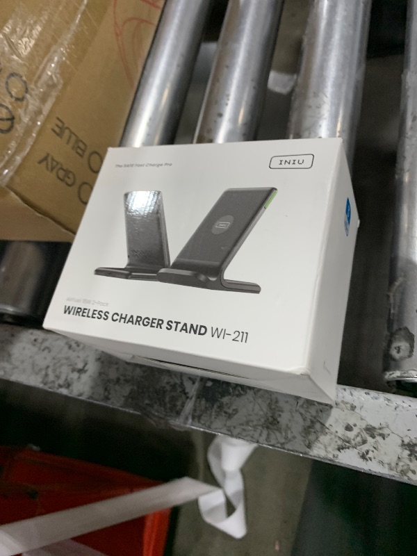 Photo 1 of [2-Pack] Wireless Charger, INIU 15W Qi-Certified Fast Wireless Charging Stand with Sleep-Friendly Adaptive Light Compatible with iPhone 16 15 14 13 12 Pro Max Plus Samsung Galaxy S22 S21 Note 20 etc