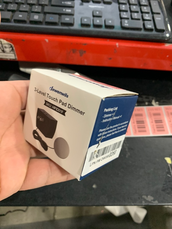 Photo 1 of DEWENWILS Touch Dimmer Switch, Touch Pad Control with 3 Levels of Dimming, Dimmable LED/CFL Lights, and Incandescent Bulbs, Extension Cord, 1 Pack, ETL Listed, Black