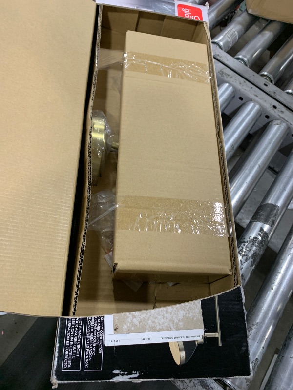 Photo 1 of GLOBE Electric 64000004 22" 3-Light Track Lighting, Matte Brass, Matte Black Shades, Vintage, Ceiling Light Fixture, Home Decor, Kitchen, Bulb Not Included