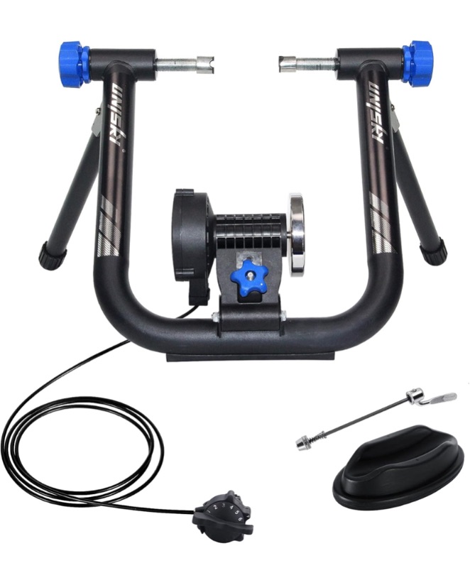 Photo 1 of Unisky Bike Trainer Stand Indoor Bicycle Stand with Noise Reduction Magnetic Stationary Stand fits for 26-28inch, 700C Wheel