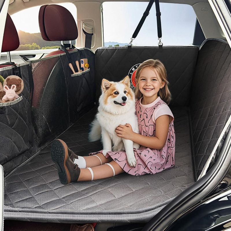 Photo 1 of Dog Hammock for Car Hard Bottom, Waterproof Dog Car Seat Cover Hard Bottom Holds 400lbs, Sturdy Pet Seat Covers for Trucks, Fit F150 / RAM/GMC/Chevrolet/Tundra Crew Cab