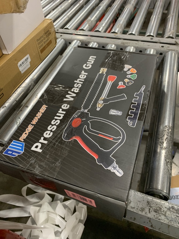 Photo 1 of RIDGE WASHER Pressure Washer Gun 5000 PSI, Long Range Nozzle and Shooter Tip Twist Nozzle, 27 Inch Power Washer Gun Swivel with Stainless Steel Extension Wand