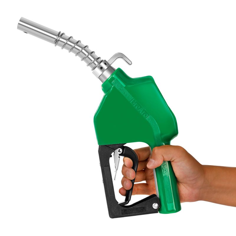 Photo 1 of 3/4" NPT Automatic Fuel Nozzle with Hook, Gas Pump Handle Fuel Nozzle with 3-speed Padlock (9-16 GPM) for Gasoline, Diesel, Biodiesel up to B20,