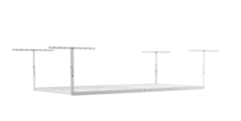 Photo 1 of SafeRacks 4x8 Overhead Garage Storage Rack Heavy Duty - White (18"-33")