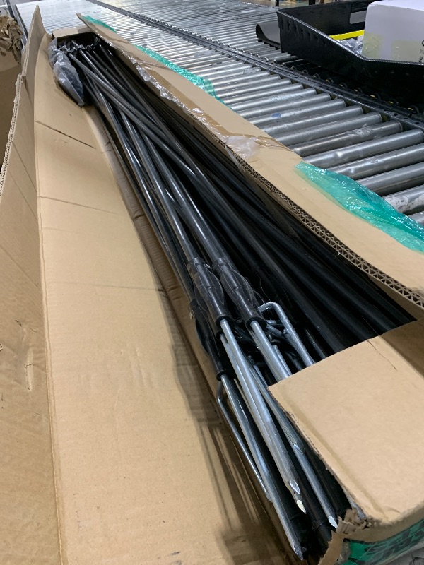 Photo 1 of 76 Inches High Fiberglass Step-in Electric Fence Portable Posts with Double Spikes - 40 Posts Come with 200 Clips 