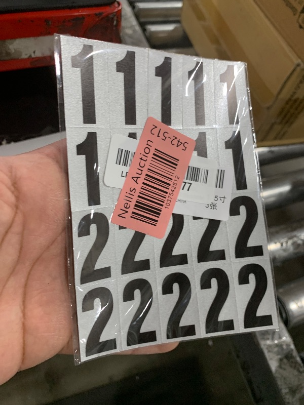 Photo 1 of 1.5 inch Self Adhesive Numbers for Mailbox, House Numbers, Reflective Mailbox Number, Trash Cans Number, for Outside, 60 PCS (Black/White)