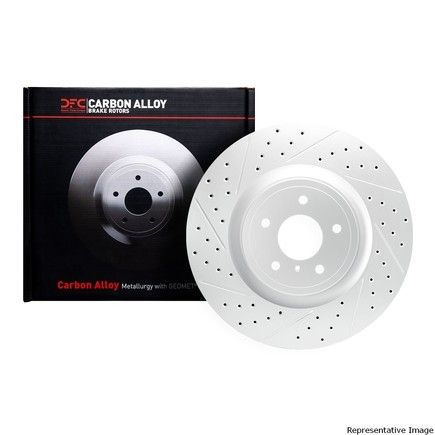 Photo 1 of Dynamic Friction Company 631-31121R - Brake Rotor Drilled and Slotted Silver