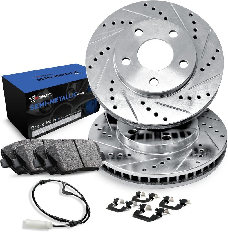 Photo 1 of R1 Concepts Front and Rear Brakes and Rotors| Front and Rear Semi Met Brake Pads and Rotors Kit| Fits 2007-2009 Mercedes-Benz GL320