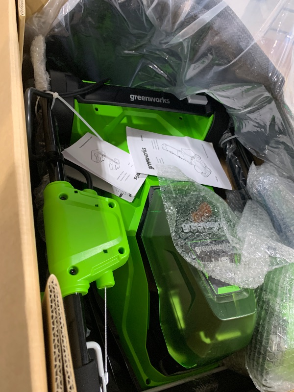 Photo 1 of Greenworks 48V (2 x 24V) 17" Cordless (Push) Lawn Mower (125+ Compatible Tools), (2) 4.0Ah Batteries and Dual Port Rapid Charger Included