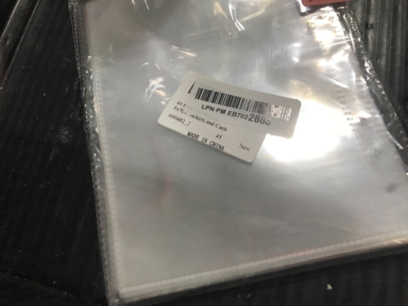 Photo 1 of 40 Pack 40 Pockets 5x7”Clear Page Protectors for A5 Binder 6 Ring Top Loading Paper Protector Sheets Binder Sleeves for Cards,Photocards,Postcards,Pictures,Stickers,and Cash Organizer(40)