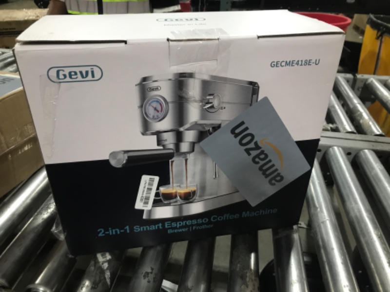 Photo 1 of Gevi Commercial Espresso and Coffee Makers, Professional 20 Bar Espresso Maker with Milk Frother, Stainless Steel Expresso Coffee Machines for Home, Compact Cappuccino Machine, Great Gift