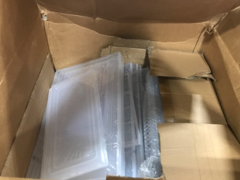 Photo 1 of 7 code Large Clear Shoe Boxes Organizer?Thicker Material? Stronger Shoe Box with Magnetic Door, Stackable Shoe Storage Box for Closet, Foldable Space-Saving Storage Bins Shoe Cabinet, White 9 Pack