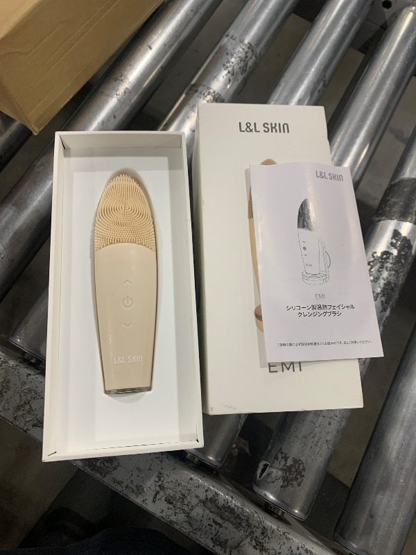 Photo 1 of L&L SKIN EMI Facial Cleansing Brush, Face Brush for Deep Cleansing, Ultra Hygienic Soft Silicone Face Scrubber, Rechargeable & Waterproof