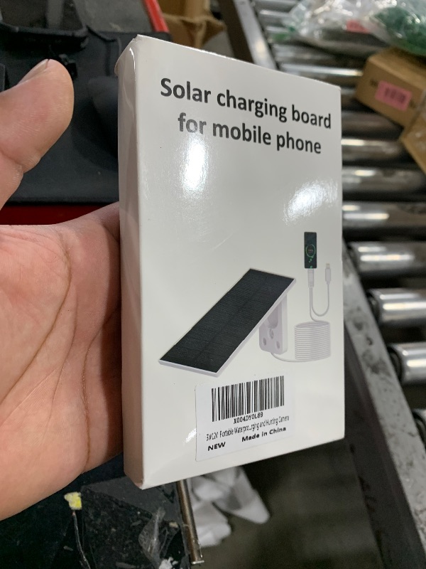 Photo 1 of 3W 5V Portable Waterproof Solar Panel with 6 FT Micro USB and Type-C Adjustable Bracket for Outdoor Ring Security Camera, Rechargeable Battery Powered Camera and Phone Charging and Hunting Camera