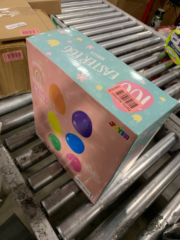 Photo 1 of JOYIN 3.15" Easter Eggs, Large Fillable Plastic Eggs Empty Colorful Bright Eggshells with Hinge for Easter Hunt, Filling Treats, Party Favor, Basket Stuffers, Classroom Prize Supplies, 100PCS