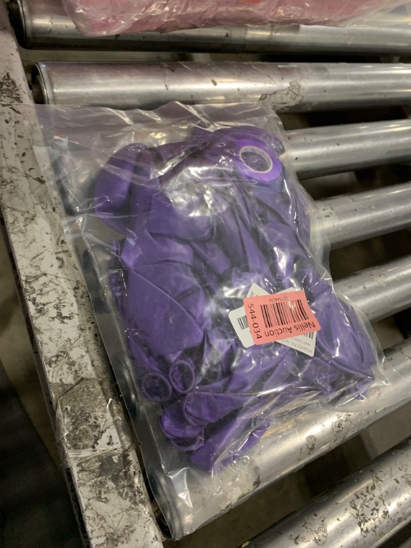 Photo 1 of Purple Balloons 12 Inch 50 Pack - Thick Latex Balloon Garland Arch Kit for Weddings, Baby Showers, Graduation Decor with Purple Ribbons | Dark Violet Party Supplies Bulk