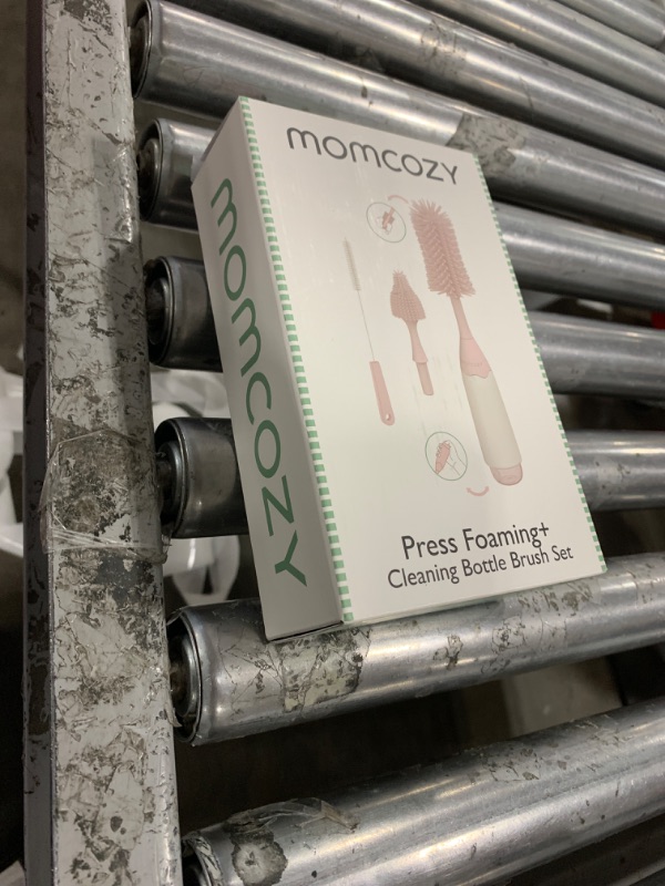 Photo 1 of Momcozy Bottle Brush Kit, Innovative Push-Press Design for Better Cleaning - Baby Bottle Cleaner Brush for Baby Bottle, Breast Pumps, Nipples, and More - Can Generate Foam for Better Cleaning, Pink
