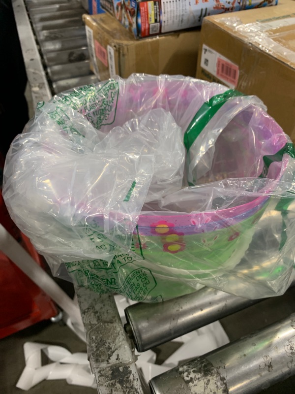 Photo 1 of Zcaukya Easter Buckets, 3 Packs Clear Plastic Kids Easter Baskets with Handles, Empty Plastic Easter Pails for Easter Egg Hunt Party Favors, Green, Blue, Pink