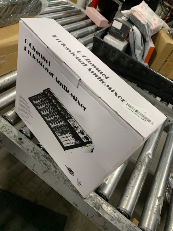 Photo 1 of 6 Channel Audio Interface Sound Board Mixing Console 16-Bit DSP DJ Mixer Audio Reverb Effect +48V Phantom Bluetooth Studio Audio Mixer For Karaoke Studio Streaming Recording