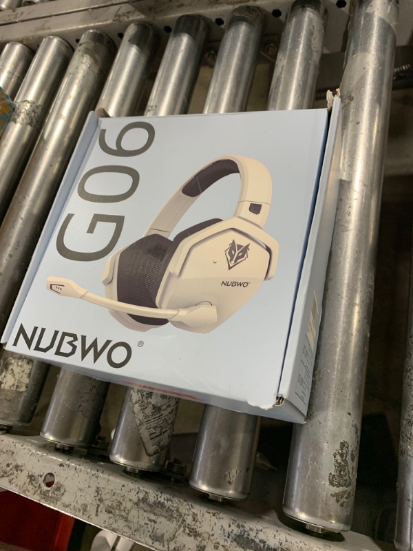Photo 1 of NUBWO G06 Dual Wireless Gaming Headset with Microphone for PS5, PS4, PC - 23ms Low Latency Audio - 100-Hour of Playtime - 50mm Drivers (White-Black)