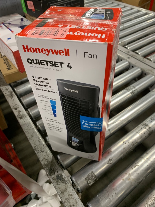 Photo 1 of Honeywell HTF210B QuietSet Personal Table Fan, Black – Oscillating Personal Fan with Quiet Operation and 4 Levels of Power and Sound