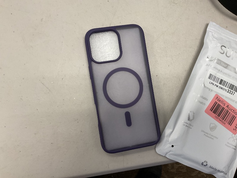 Photo 1 of SUPFINE Magnetic for iPhone 16 Plus Case(Compatible with MagSafe)(Military Grade Drop Protection) Slim Translucent Matte Shockproof with Anti-Fingerprint Phone Case,Dark Purple