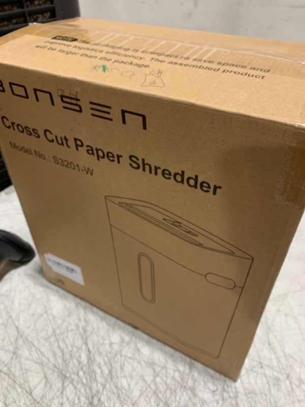 Photo 1 of BONSEN White Shredders for Home Office, 10-Sheet Cross Cut Paper Shredder for Home Use, P-4 Security Level, Small Quiet Credit Card Shredders for Office with Jam Proof System, 4 Gallons Bin (S3201-W)