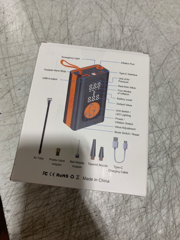 Photo 1 of Koract Tire Inflator Portable Air Compressor for Car Tires - 150PSI Cordless Air Pump with Pressure Gauge, LED Light & Auto Shutoff - Fast Pump for Motorcycle, Bike, Balls, Sports Equipment