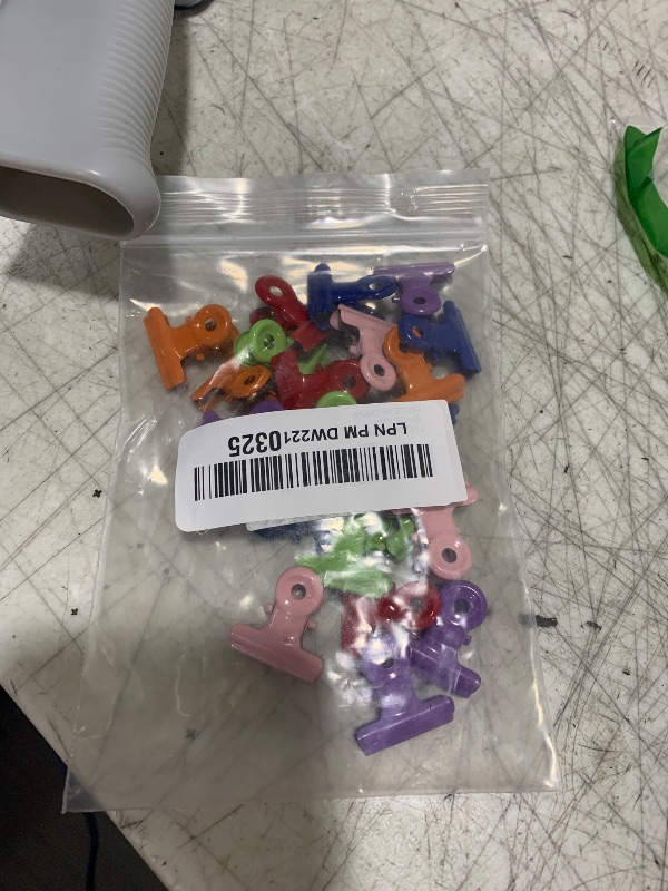 Photo 1 of Coideal Colored Bulldog Paper Clips, 30 Pack Small 0.87 Inch Metal Mini Binder Clips Money Clamps for Tags Bags, Shops, Office and Home Kitchen