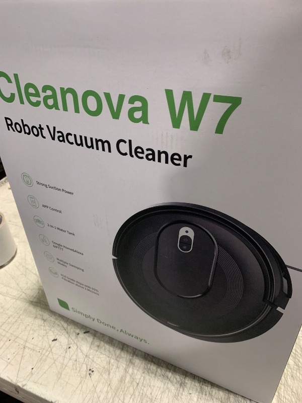 Photo 1 of PSUK W7 Robot Vacuum and Mop Combo, 2 in 1 Mopping Robotic Vacuum Cleaner with Watertank and Dustbin, Self-Charging, Slim, Max 120mins Runtime for Hard Floor, Carpet Cleaning