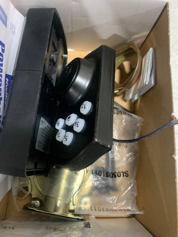 Photo 1 of Kwikset Powerbolt 240 5-Button Keypad Venetian Bronze Traditional Electronic Deadbolt Door Lock, Featuring Convenient keyless Entry, Customizable User Codes and auto Locking
