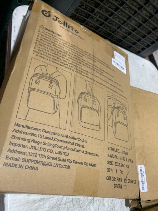 Photo 1 of JOLLITO Baby Diaper Bag Backpack with Changing Station, Large Capacity, Stroller Straps and USB Charging Port, Baby Registry Search for Boys & Girls